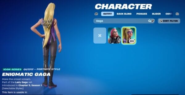 Lady-Gaga-Fornite-Skin-Outfits