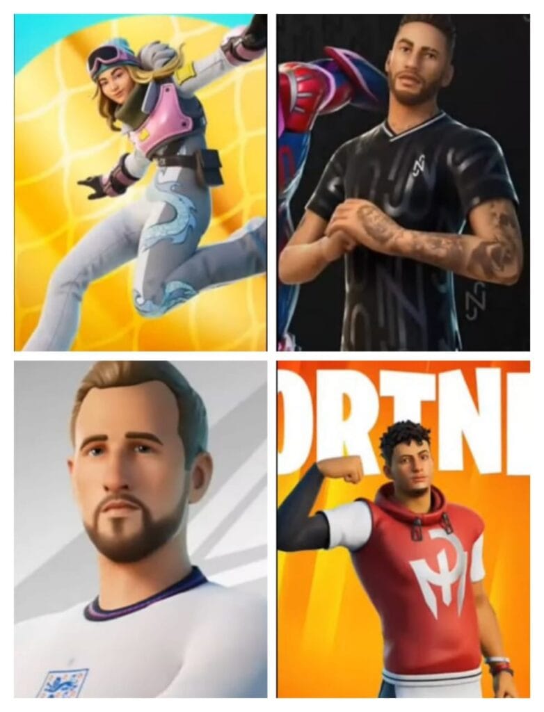 Rare Fortnite Sport Icons in one frame